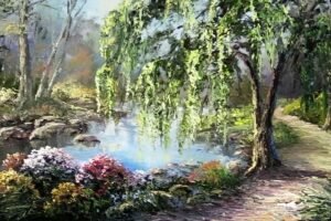 Palette Knife Willow Tree | Paint with Kevin