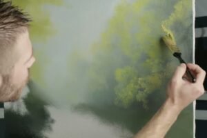 Full Painting LIVE – Summer Road Landscape