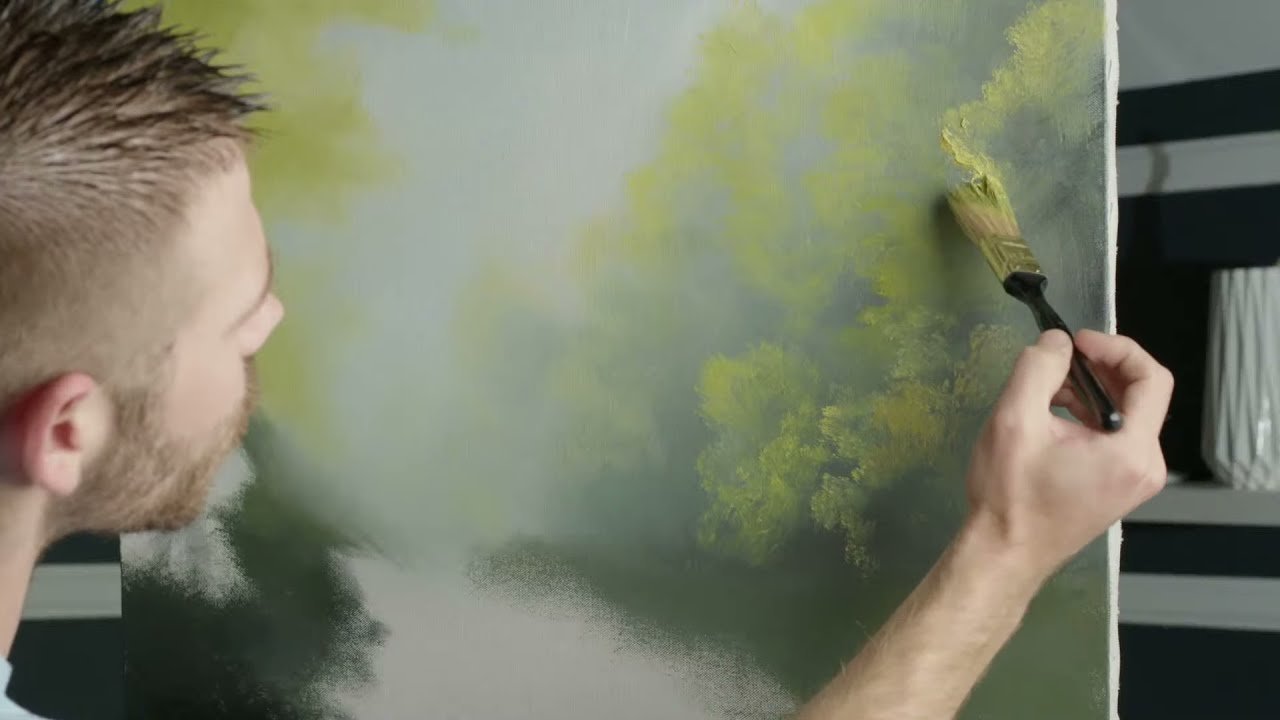 Full Painting LIVE – Summer Road Landscape