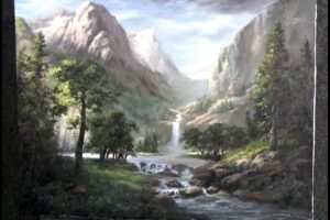 Painting | Sunlit Mountain Pass | Paint with Kevin Hill