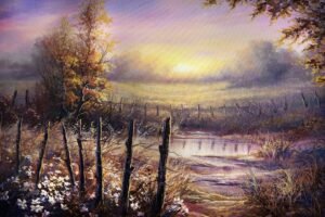 Evening Meadow Pond – Paint with Kevin