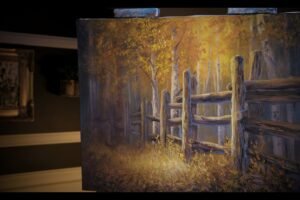 Autumn Fence Oil Painting Landscape – Paint with Kevin Autumn Fence Oil Painting Landscape – Paint with Kevin