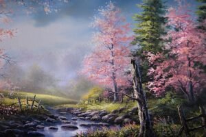 Spring Meadow Creek – Landscape Painting