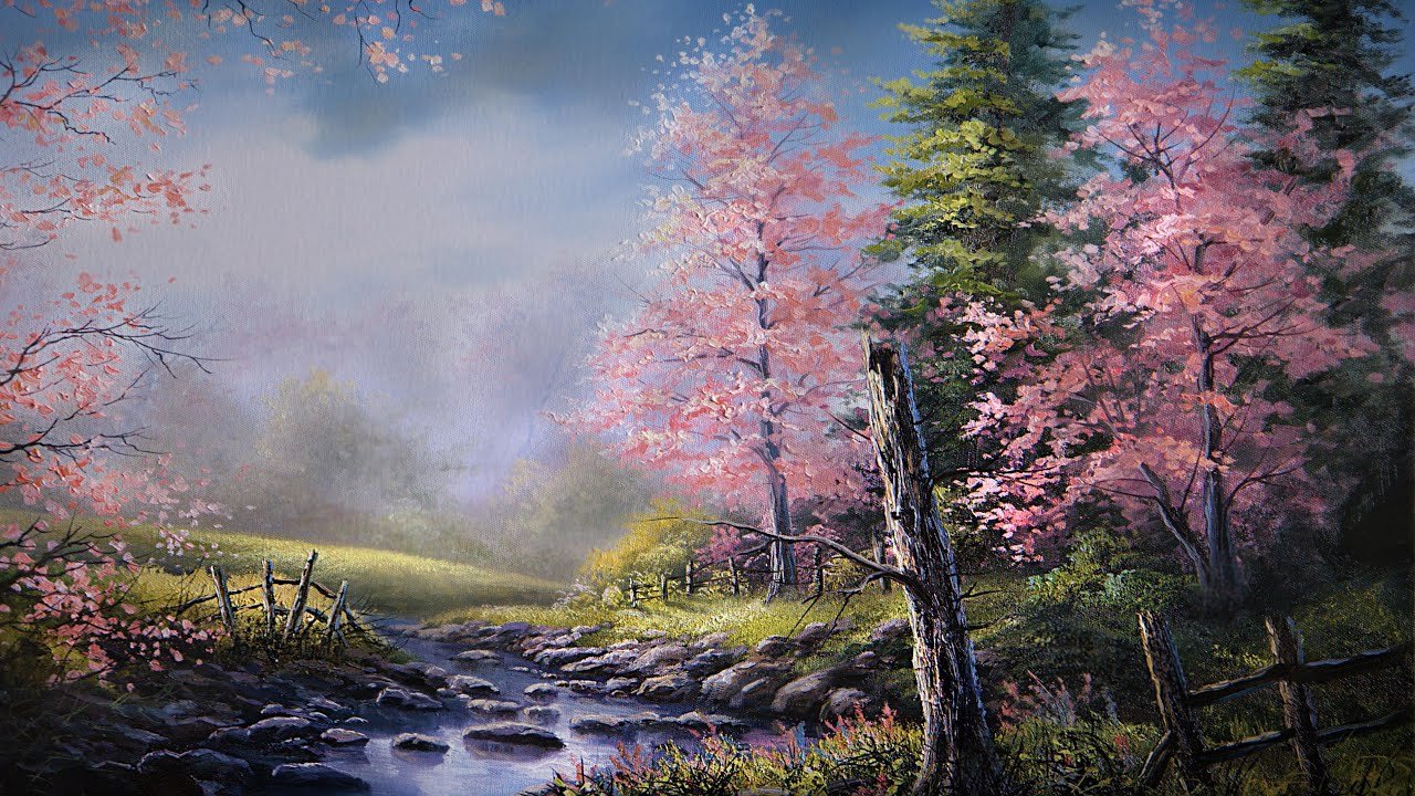 Spring Meadow Creek – Landscape Painting